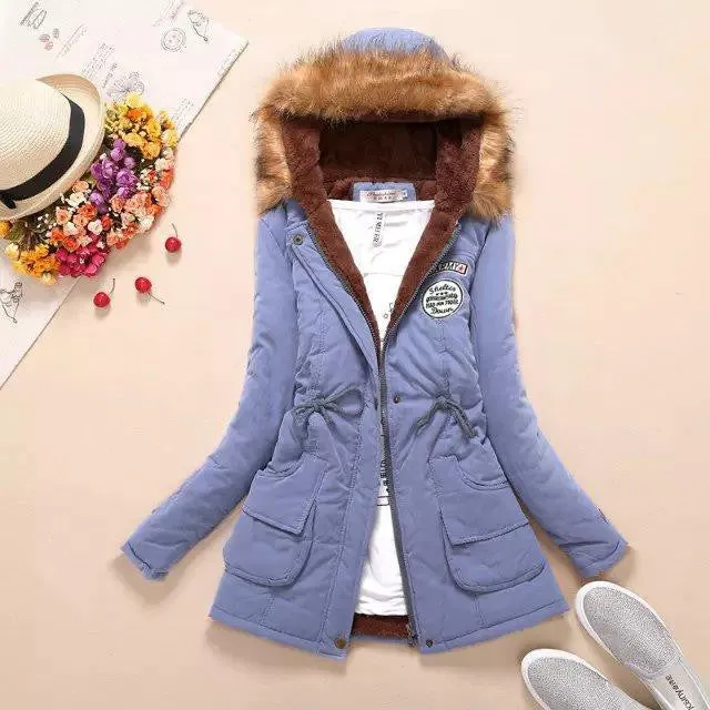 Thicken Warm Winter Fur Collar Jackets for Women Women's Long Down Parka Plus Size 3XL Parka Hoodies Parkas for Women