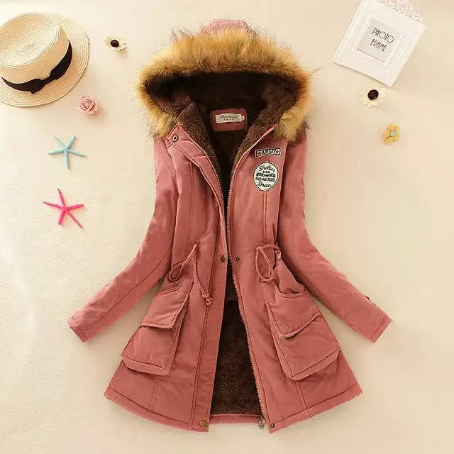 Thicken Warm Winter Fur Collar Jackets for Women Women's Long Down Parka Plus Size 3XL Parka Hoodies Parkas for Women