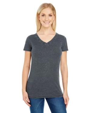 Threadfast Apparel Ladies Vintage Dye Short Sleeve V-Neck Tee