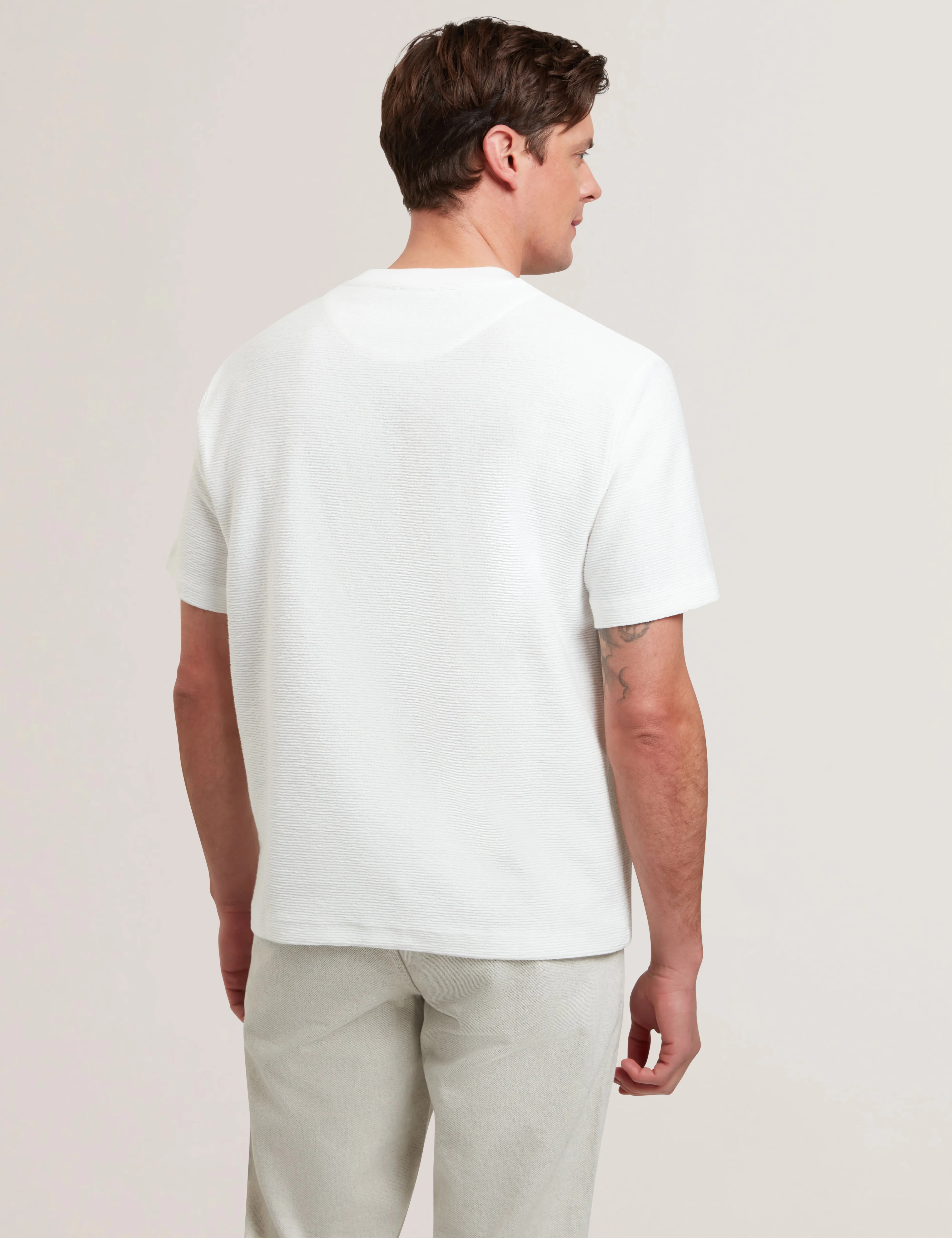 Tomaos Short Sleeve Relaxed Fit T-Shirt White