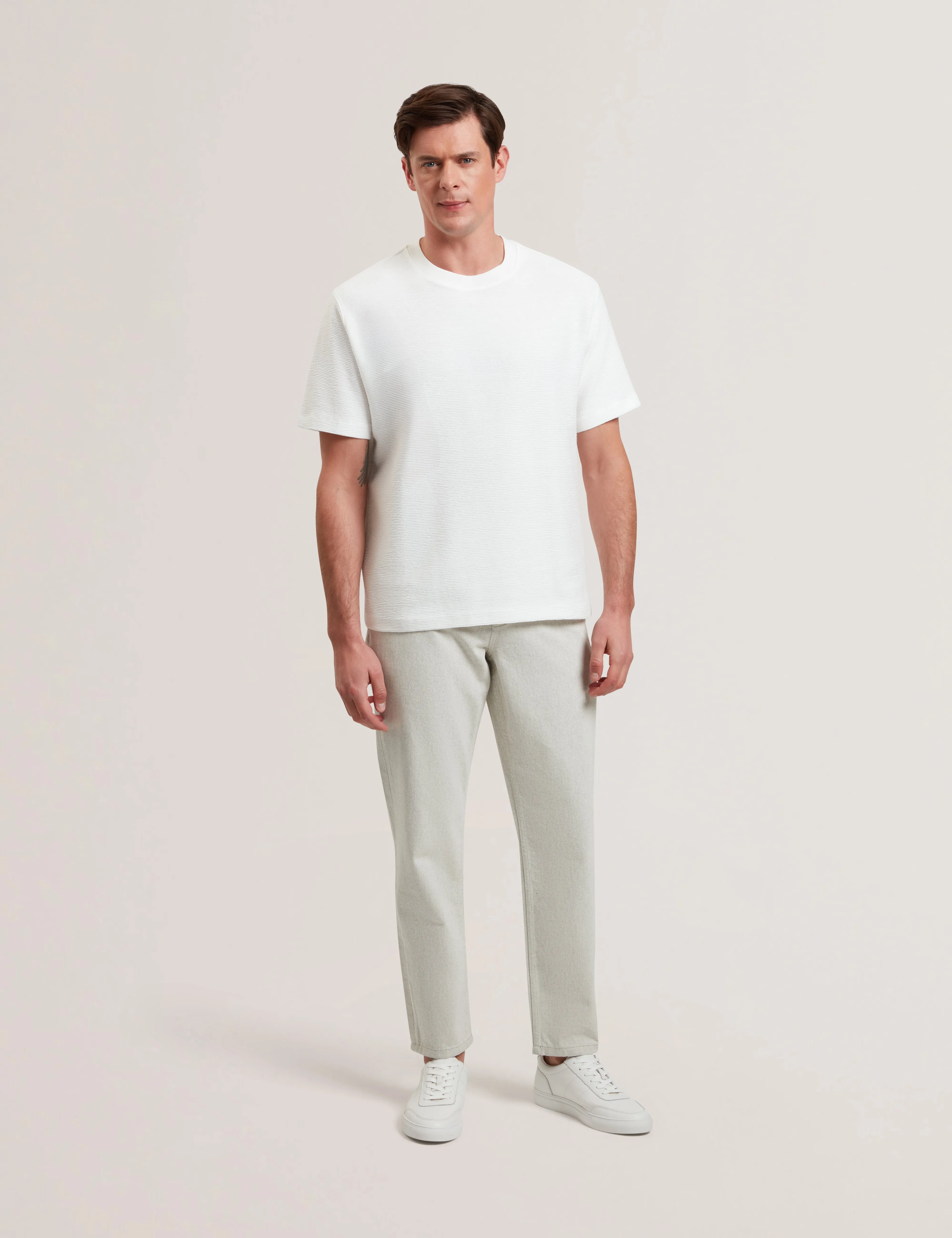 Tomaos Short Sleeve Relaxed Fit T-Shirt White