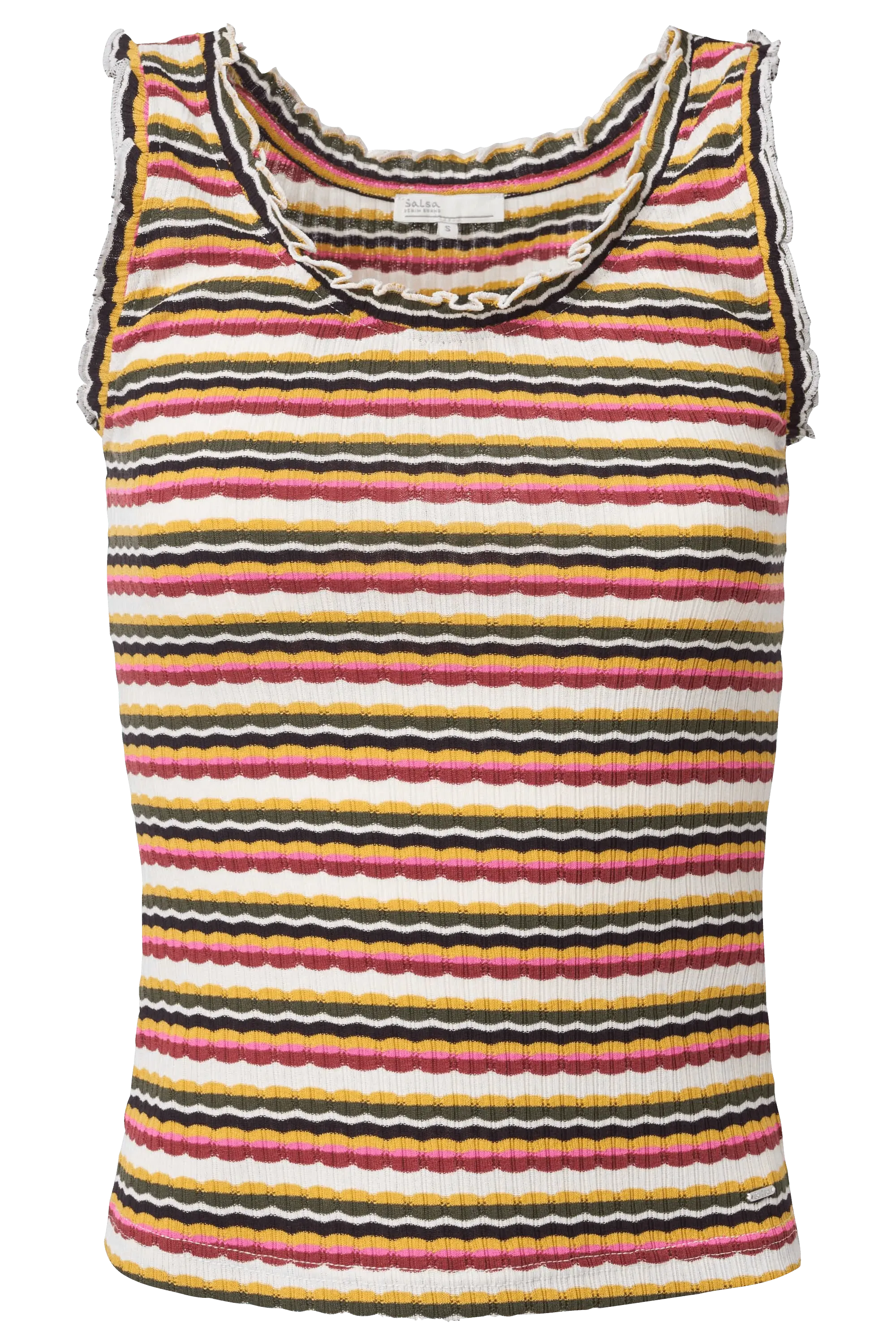 Top de rayas multicolor