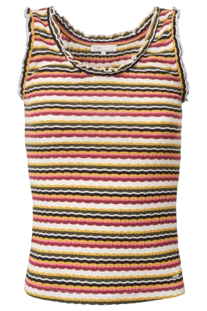 Top de rayas multicolor