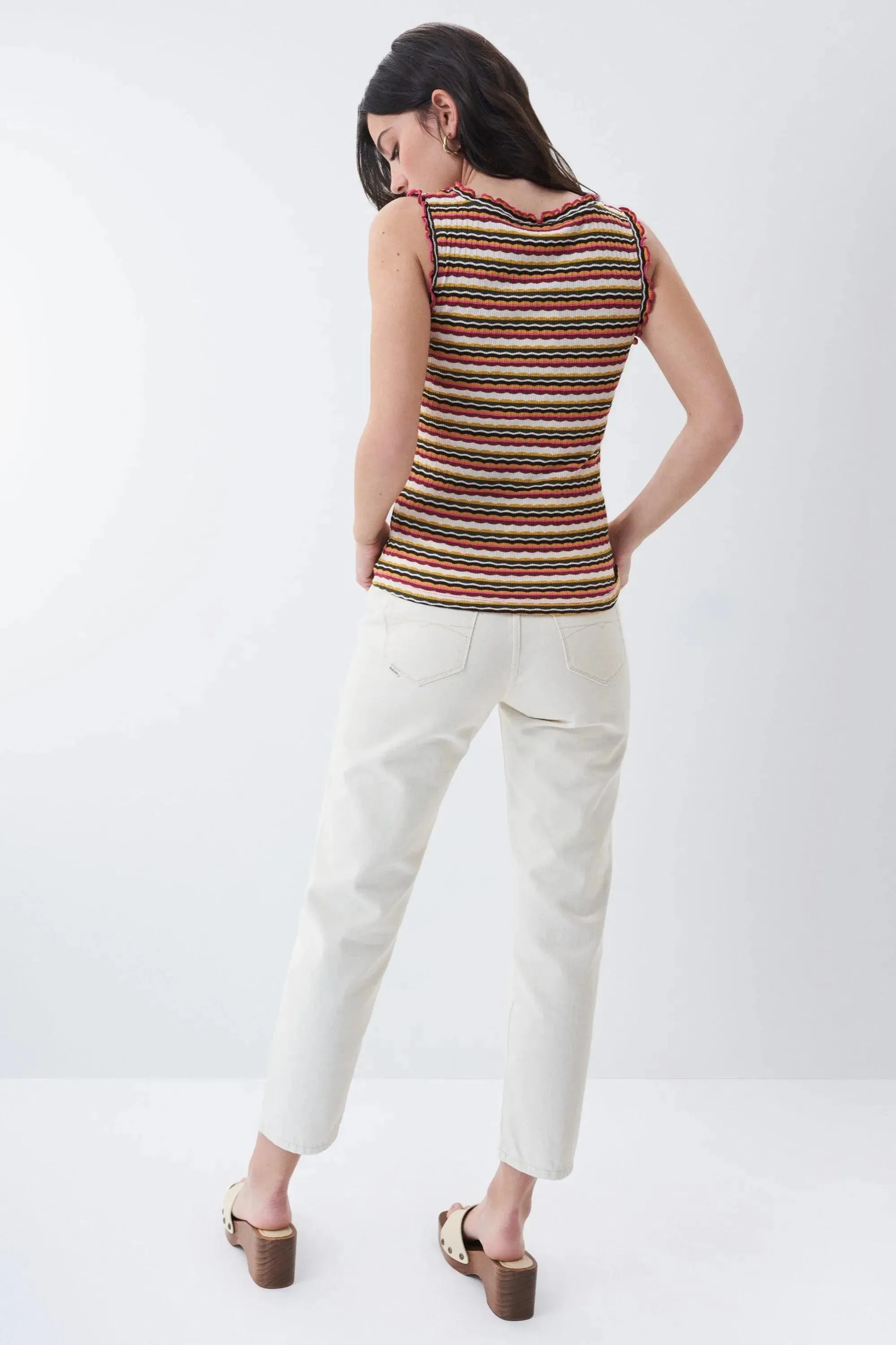 Top de rayas multicolor