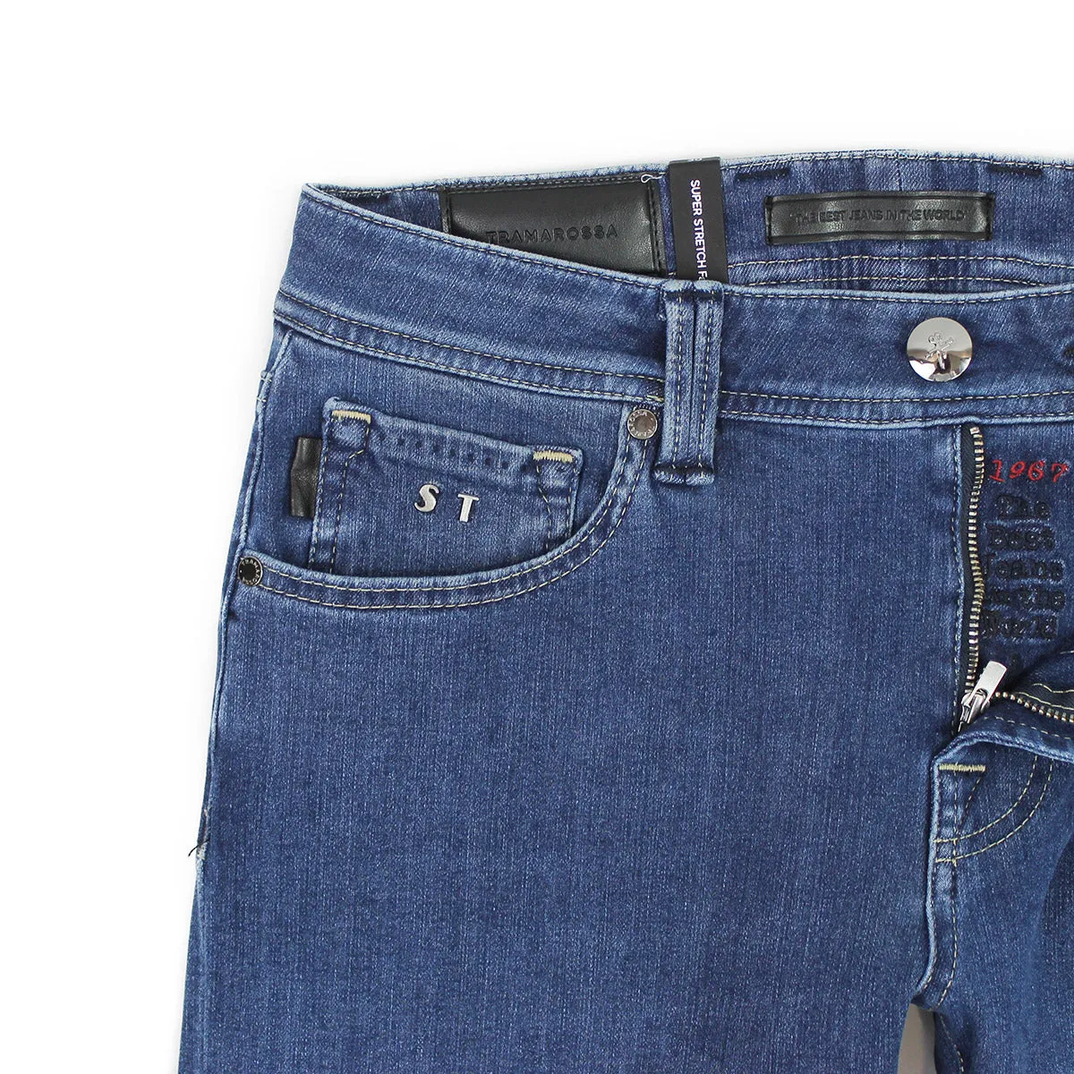 Tramarossa - Leanardo Slim 21E13 Jeans in Mid Blue Wash