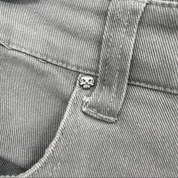 Tripp NYC Gray Low Rise Button Fly Skinny Jeans​