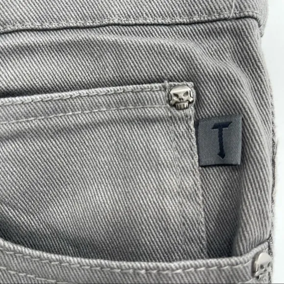 Tripp NYC Gray Low Rise Button Fly Skinny Jeans​