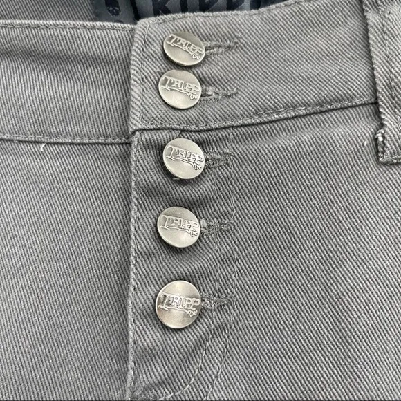 Tripp NYC Gray Low Rise Button Fly Skinny Jeans​