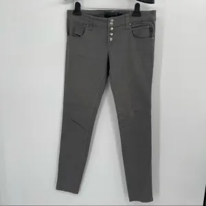 Tripp NYC Gray Low Rise Button Fly Skinny Jeans​