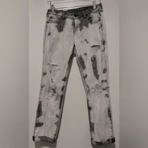 TRUE Religion ⭐️Cameron Slim Boyfriend White Black Jeans⭐️