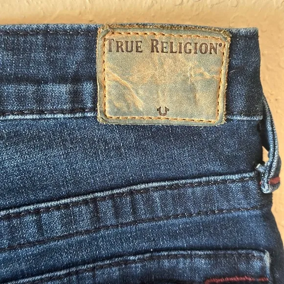 True Religion Geno Big T Flap Slim Jeans Size 20