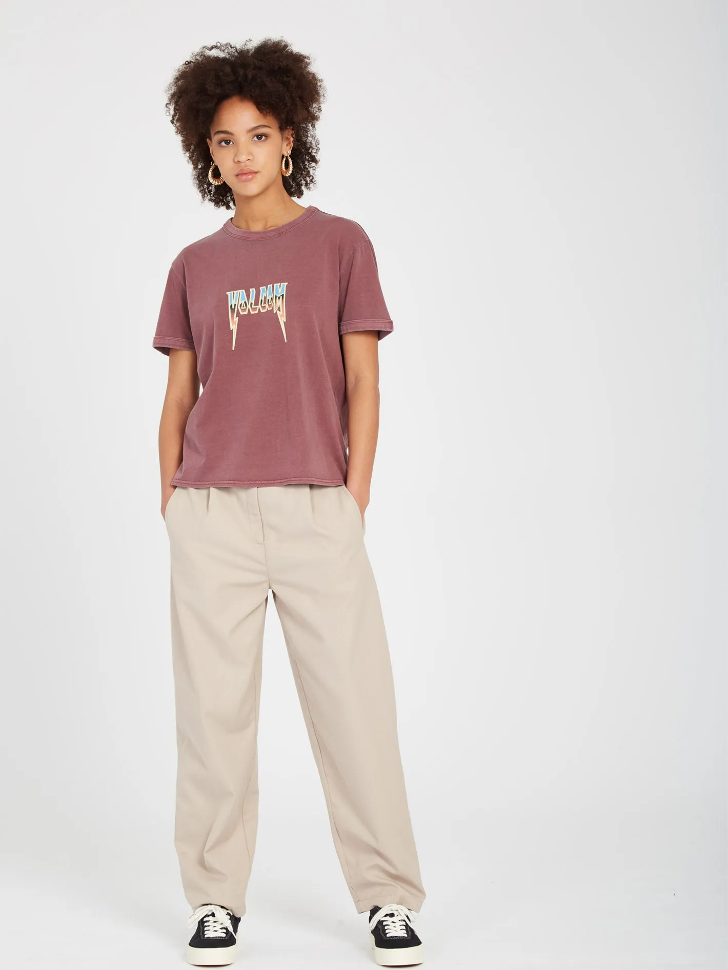 Truly Ringer T-shirt - BURGUNDY