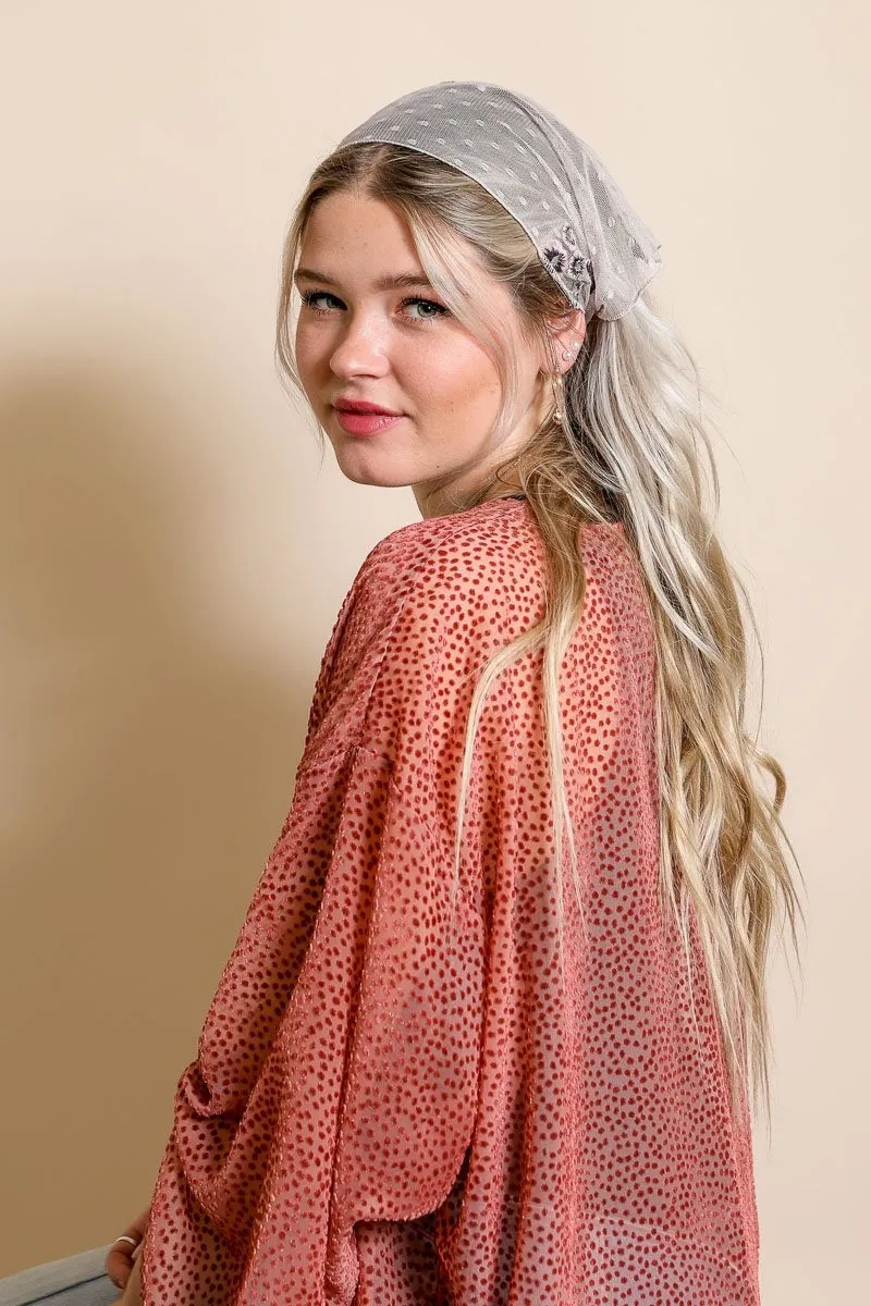 Tulle Lace Poppy Headscarf