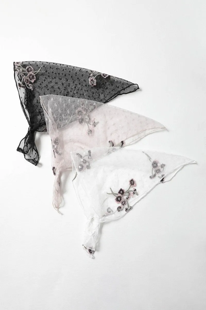 Tulle Lace Poppy Headscarf
