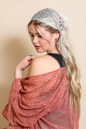 Tulle Lace Poppy Headscarf