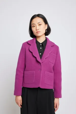 Twenty Seven Names Purple Scalloped Blazer