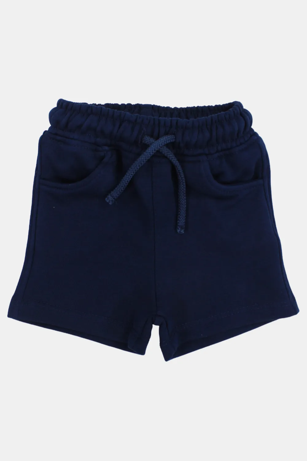 Unisex Baby Navy Cotton Shorts