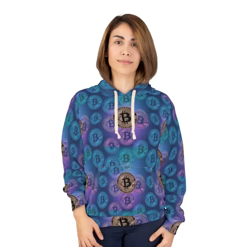 Unisex Pullover Hoodie with Stylish Bitcoin Design
