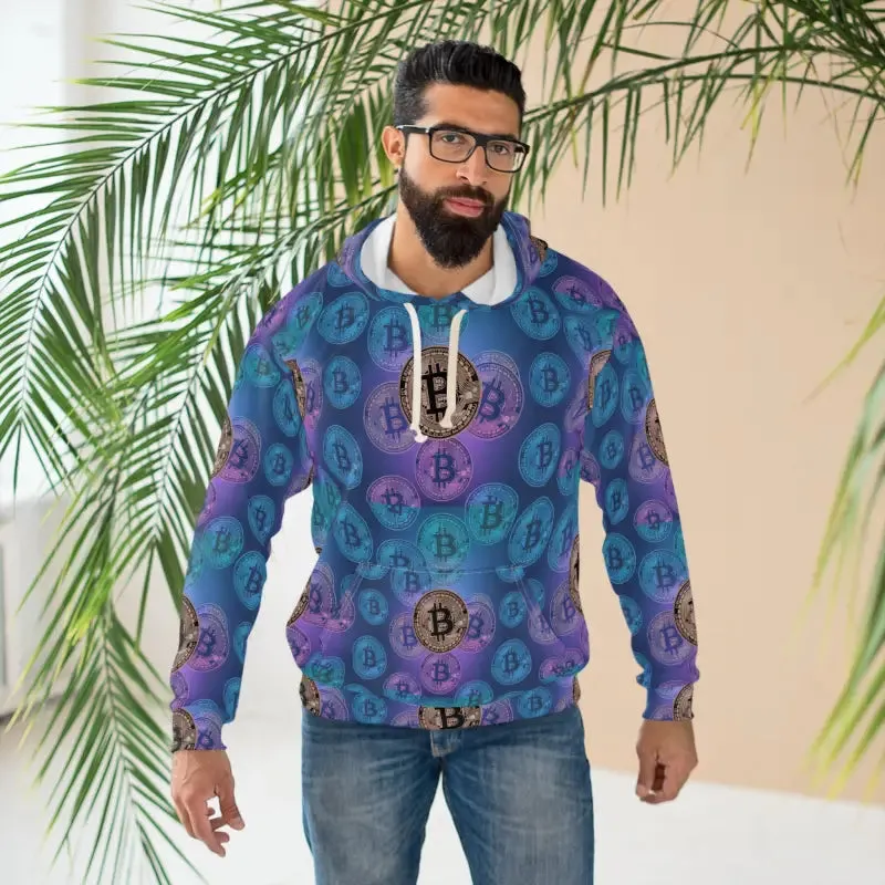 Unisex Pullover Hoodie with Stylish Bitcoin Design