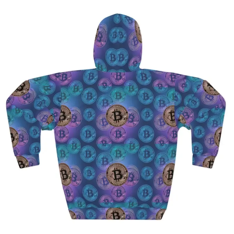 Unisex Pullover Hoodie with Stylish Bitcoin Design