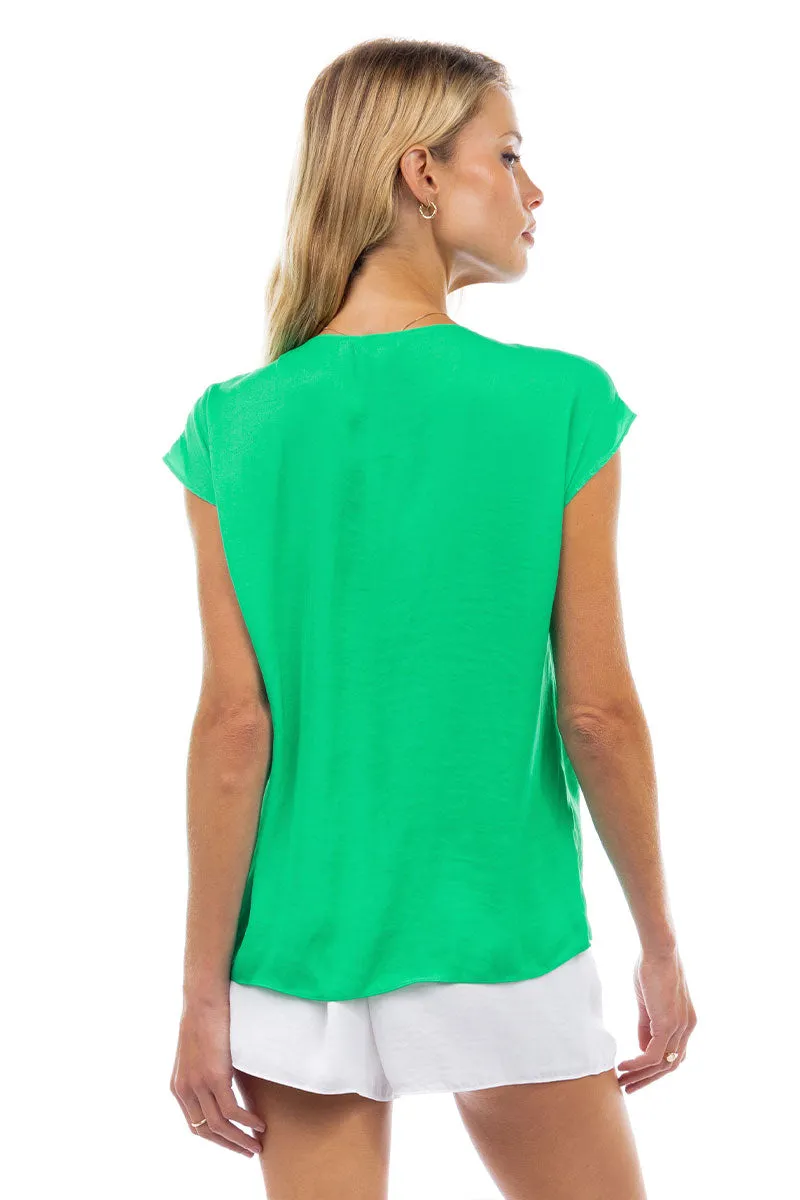 V Neck Ruched Blouse