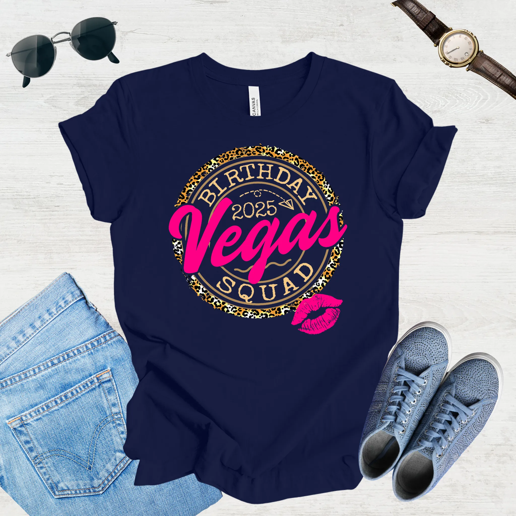 Vegas Birthday Squad 2025 Tee