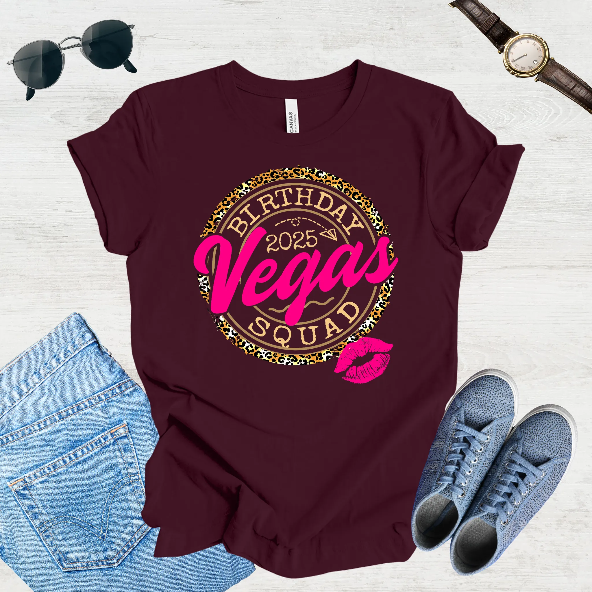 Vegas Birthday Squad 2025 Tee