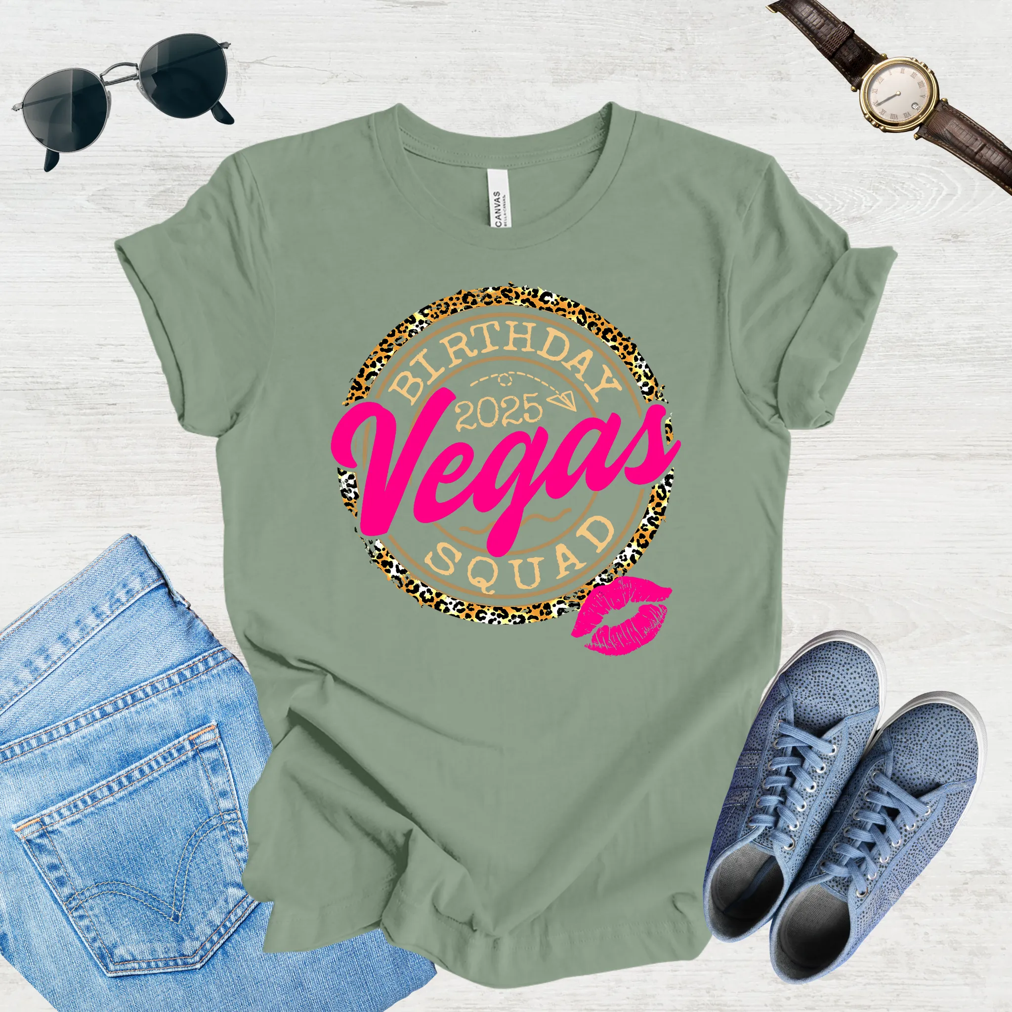 Vegas Birthday Squad 2025 Tee