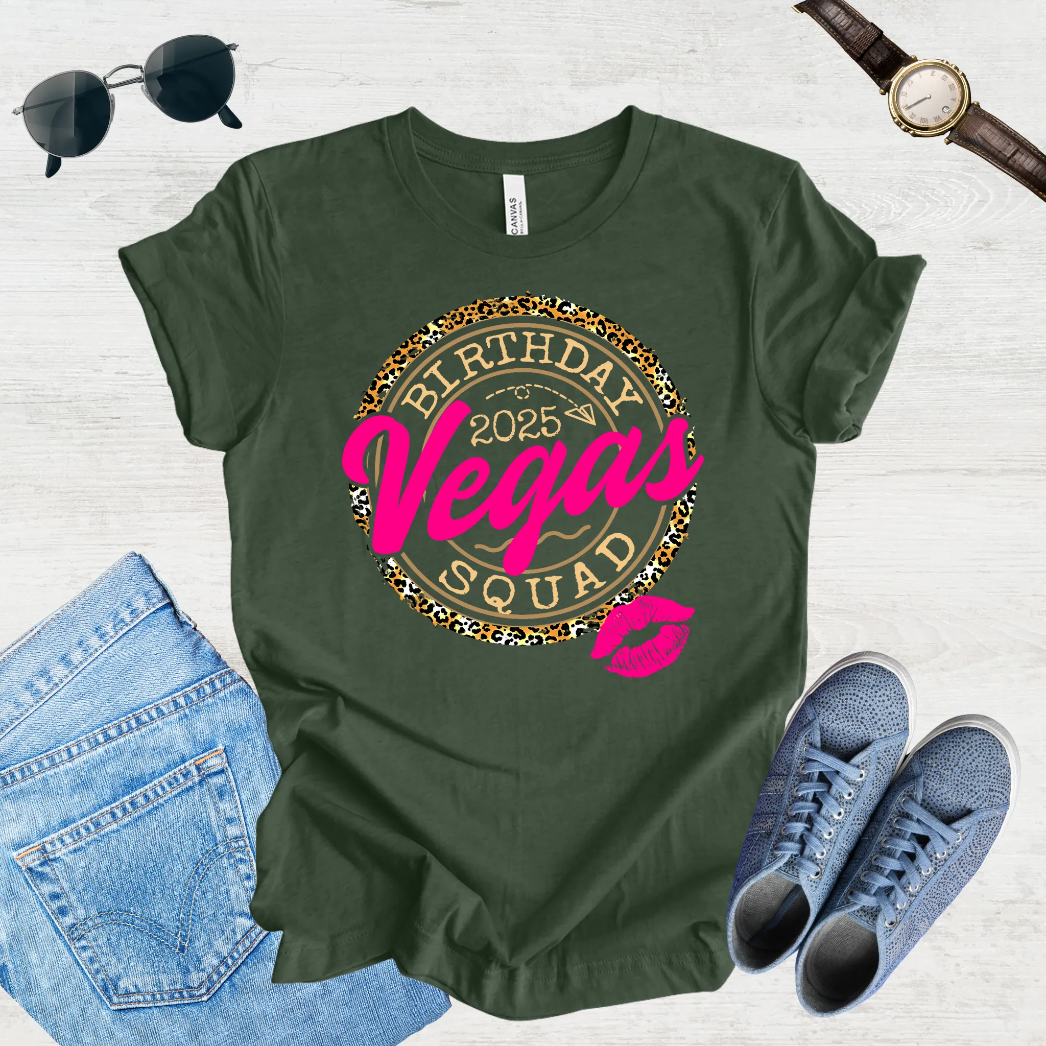 Vegas Birthday Squad 2025 Tee