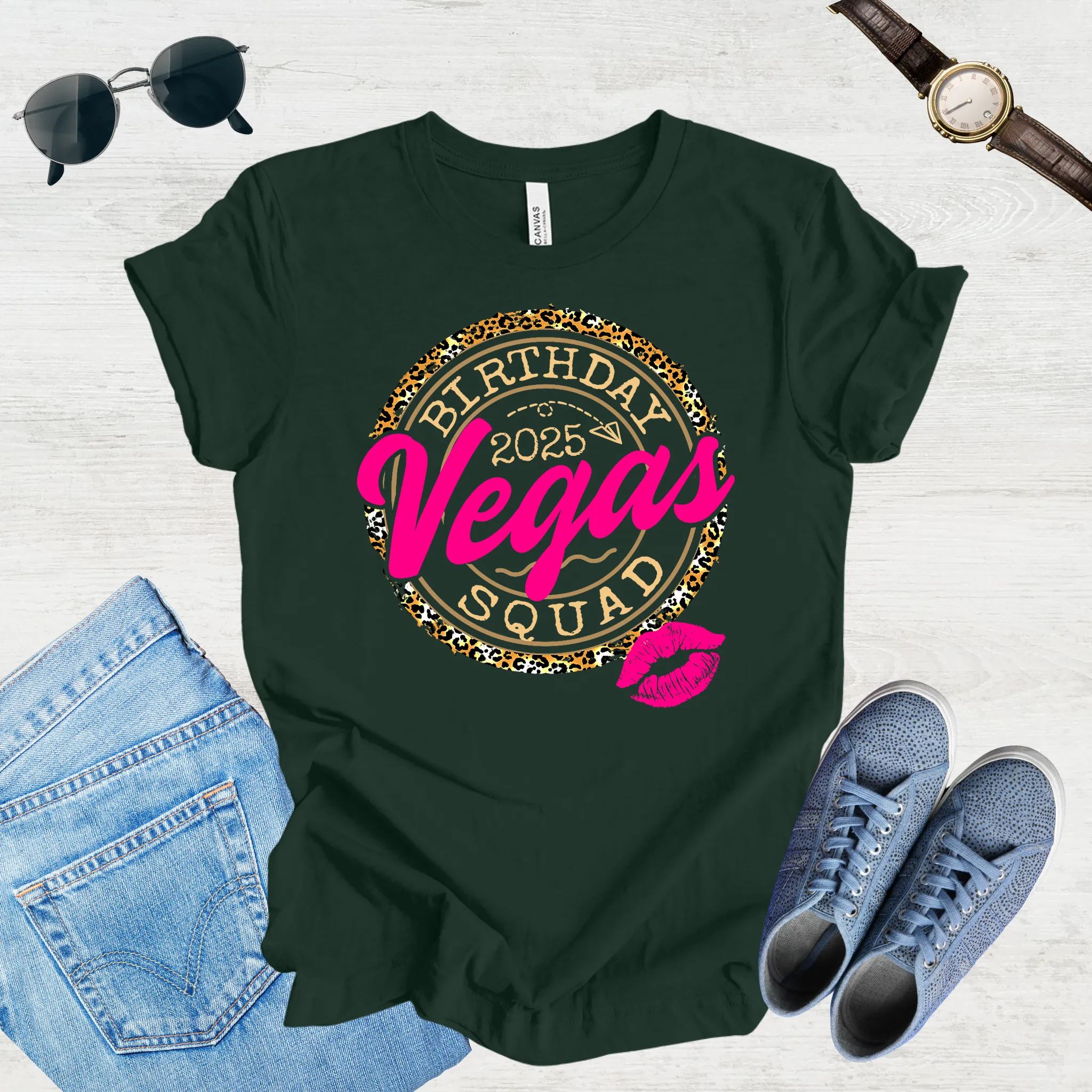 Vegas Birthday Squad 2025 Tee