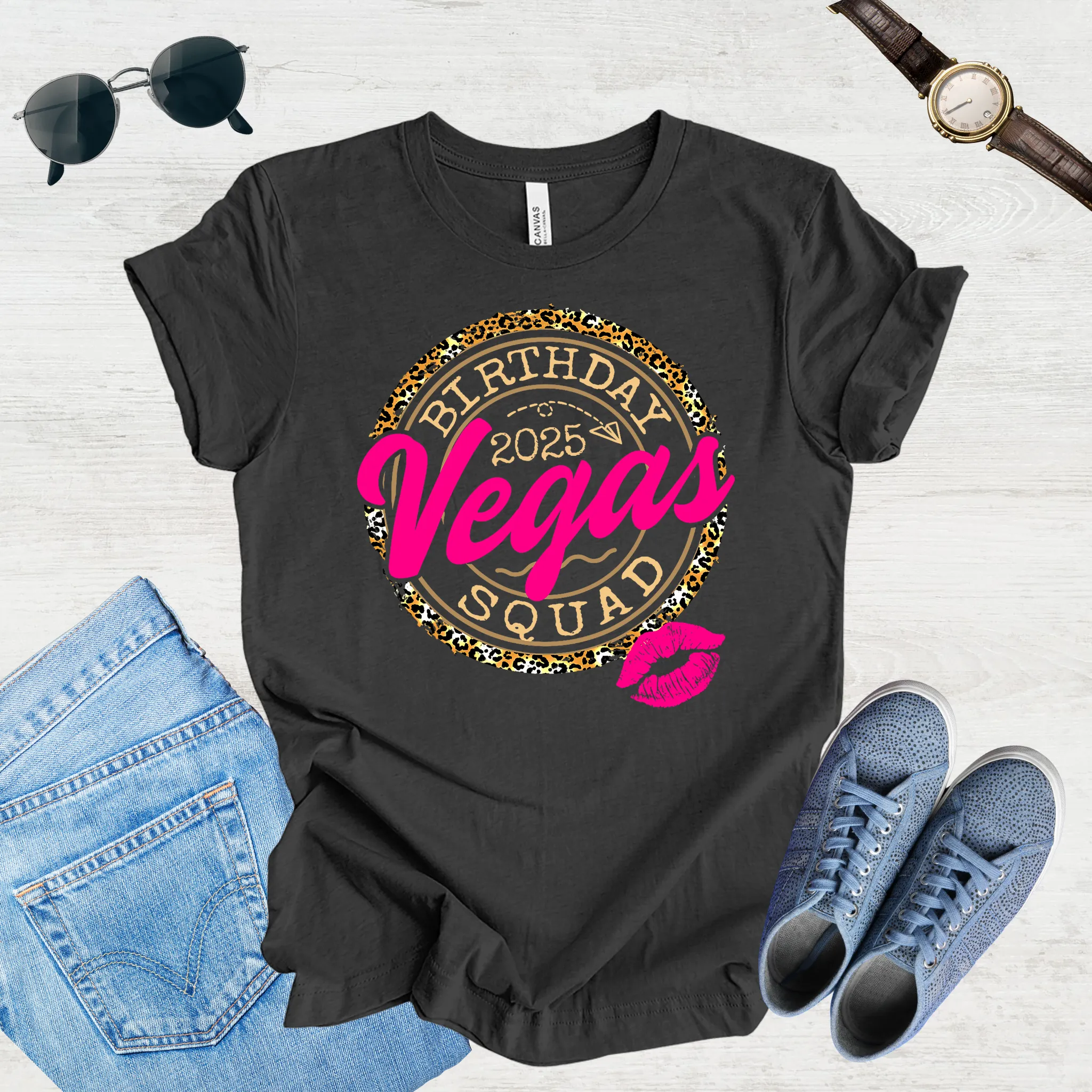 Vegas Birthday Squad 2025 Tee