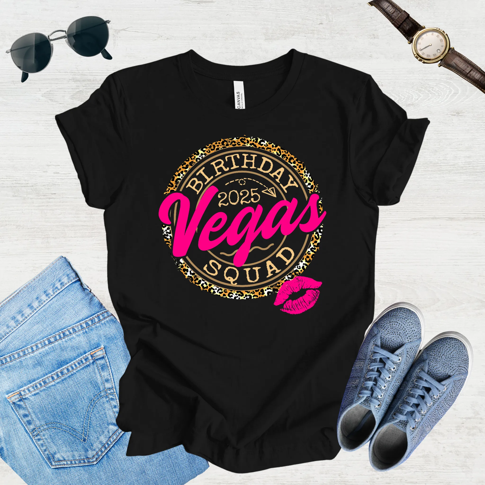 Vegas Birthday Squad 2025 Tee