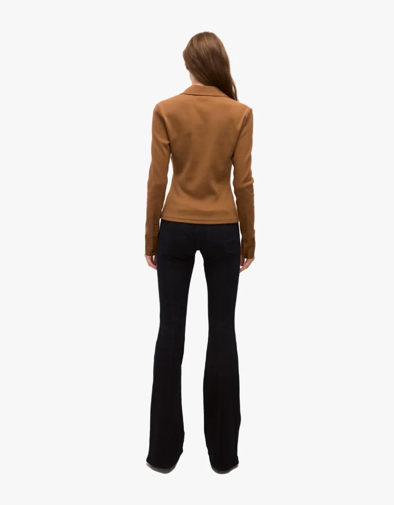 Veronica Beard Scottie Button Down Shirt in Whiskey
