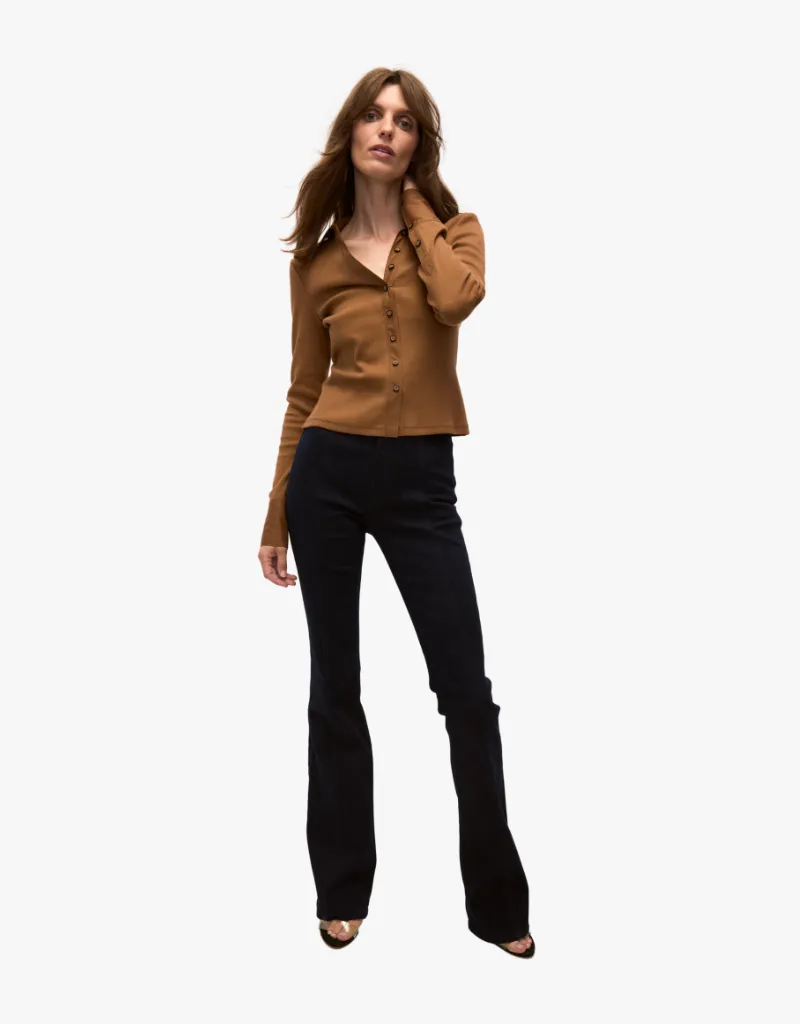Veronica Beard Scottie Button Down Shirt in Whiskey