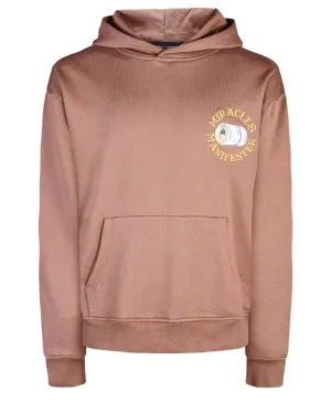 ‘Victories Are Mine With Natural 9’ Casino Embroidered Affirmation Hoodie - Brown