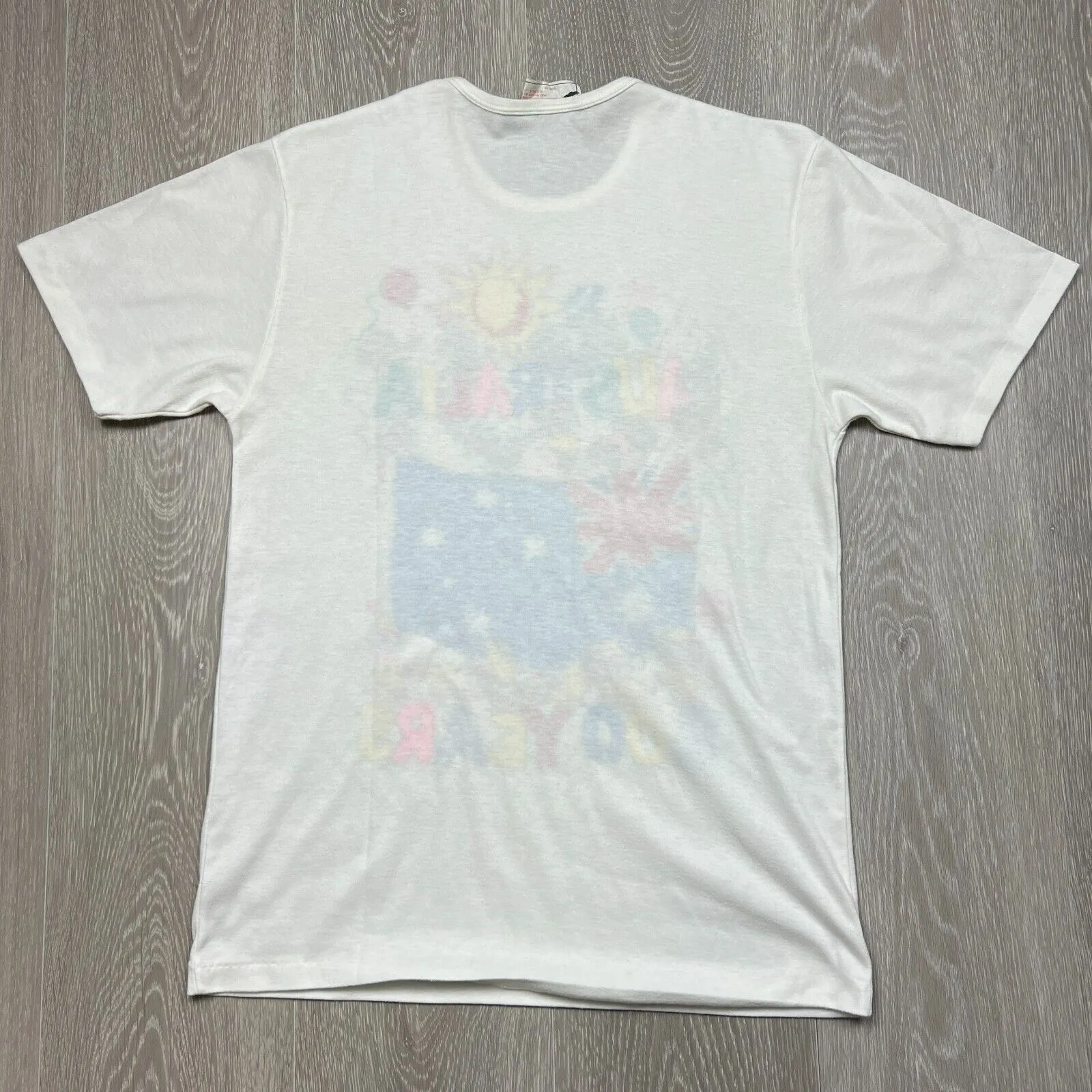 Vintage 1988 Australia Happy Birthday 200 Years White T-Shirt Size XS/S