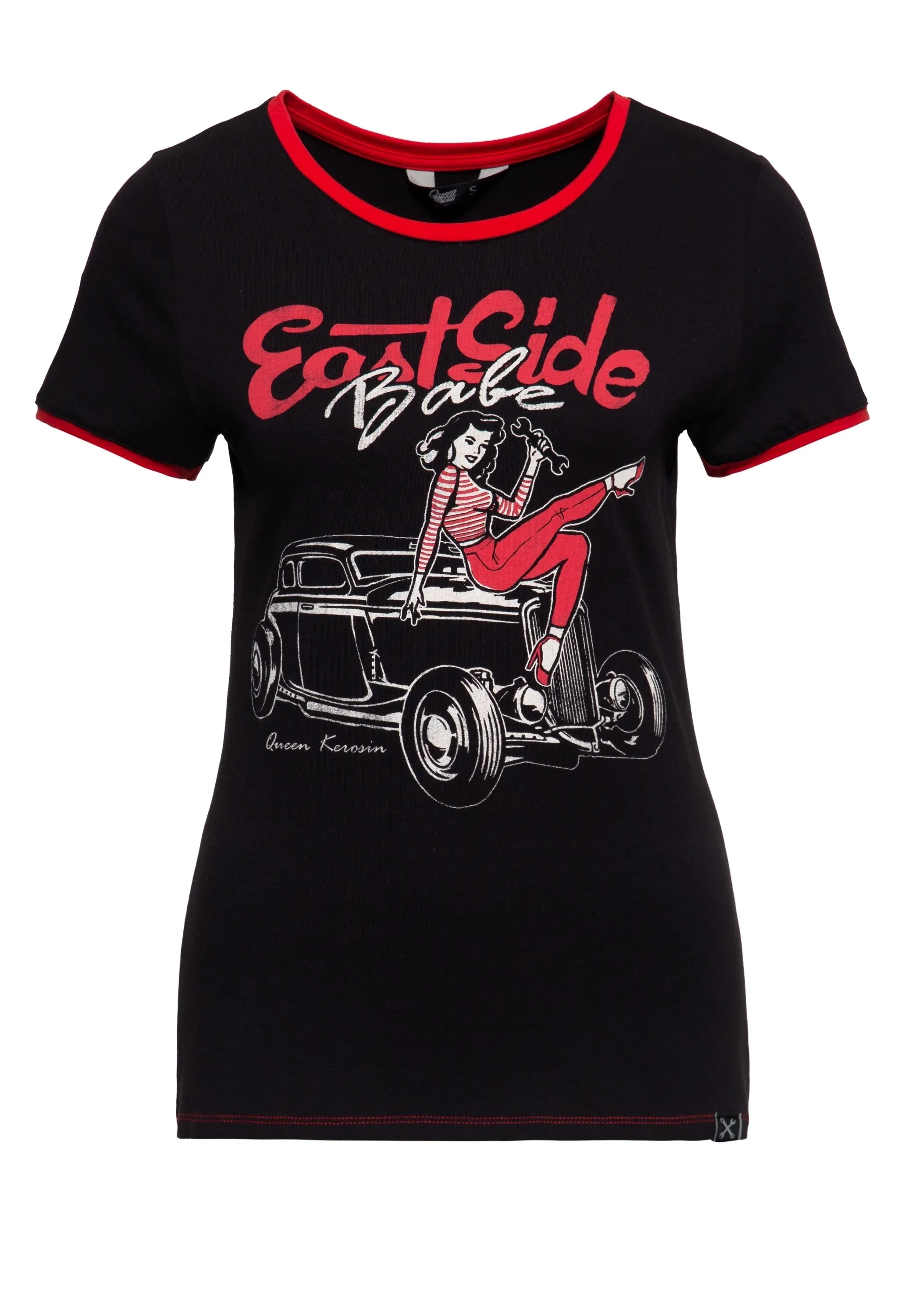 Vintage Contrast T-Shirt «East Side Babe»