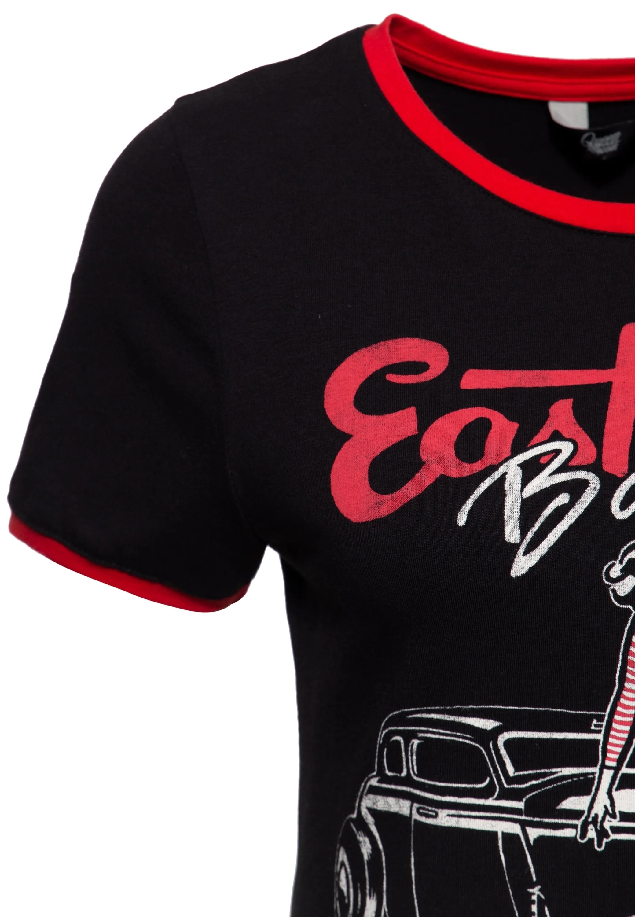 Vintage Contrast T-Shirt «East Side Babe»