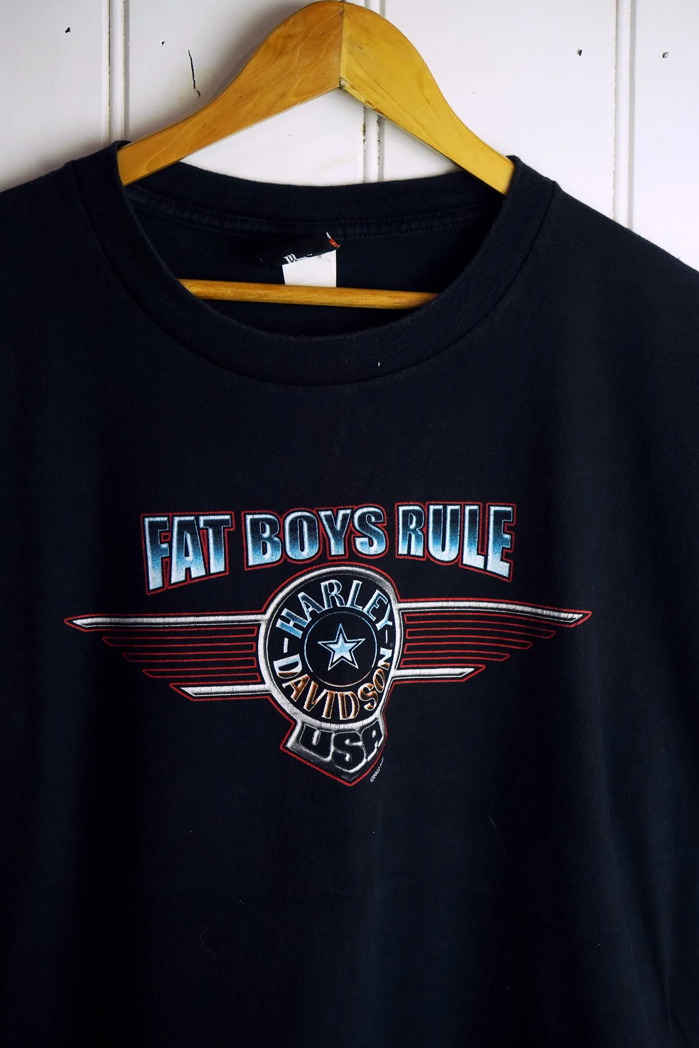 Vintage Harley - Fat Boys Rule Black - XLarge