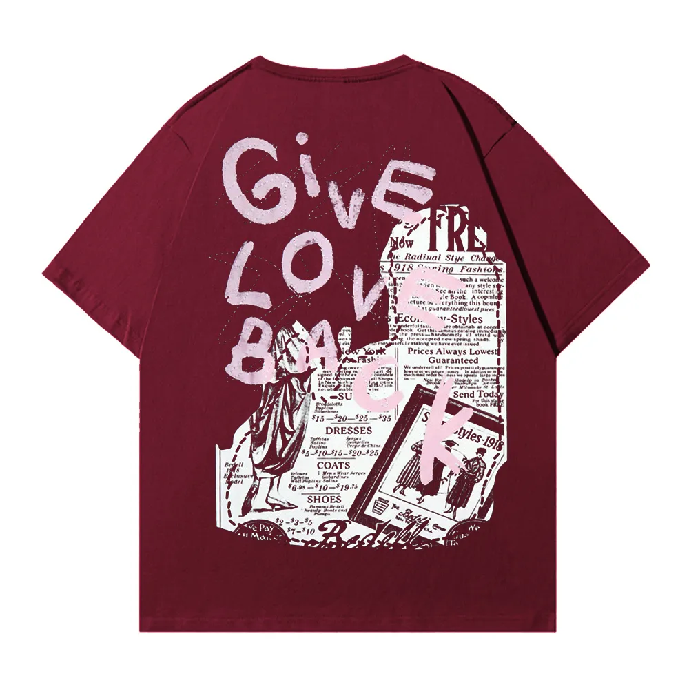 Vintage Newspaper Print T-shirt