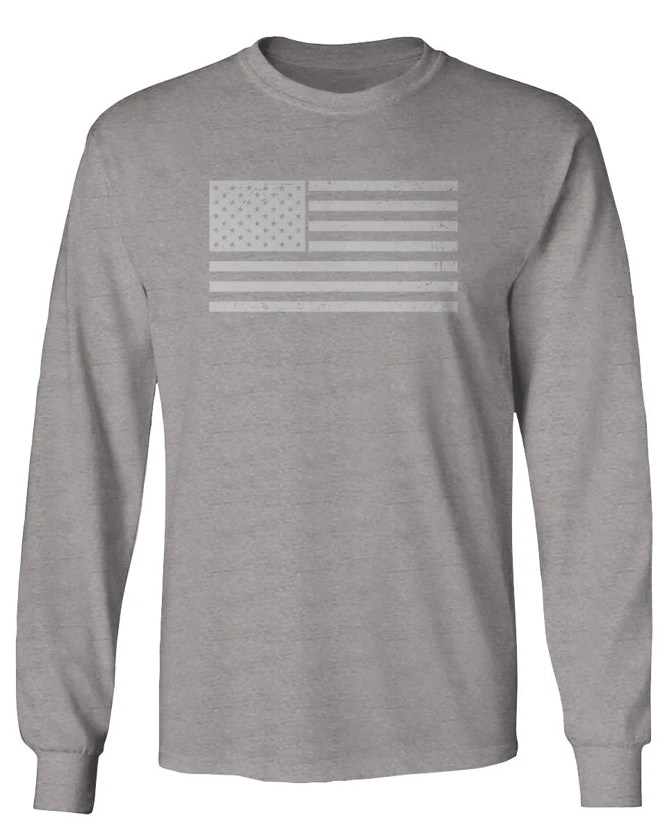 Vintage USA United States of America American Proud Flag mens Long sleeve t shirt