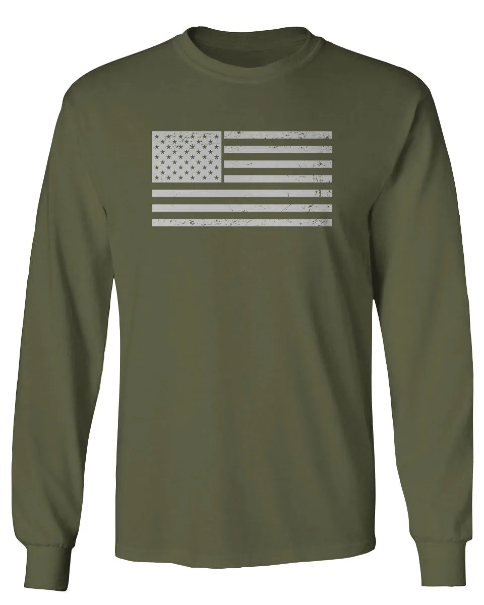 Vintage USA United States of America American Proud Flag mens Long sleeve t shirt