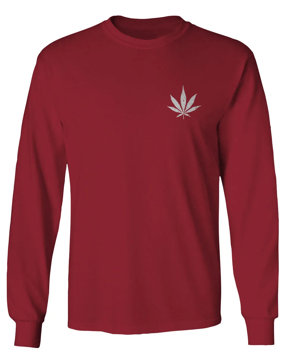 Vintage Weed Leaf Marihuana High Stoned Day Retro Cool mens Long sleeve t shirt