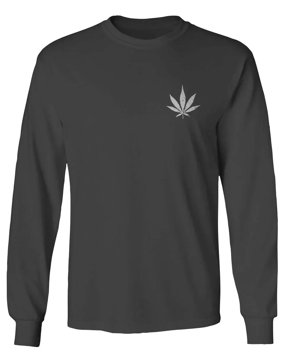 Vintage Weed Leaf Marihuana High Stoned Day Retro Cool mens Long sleeve t shirt