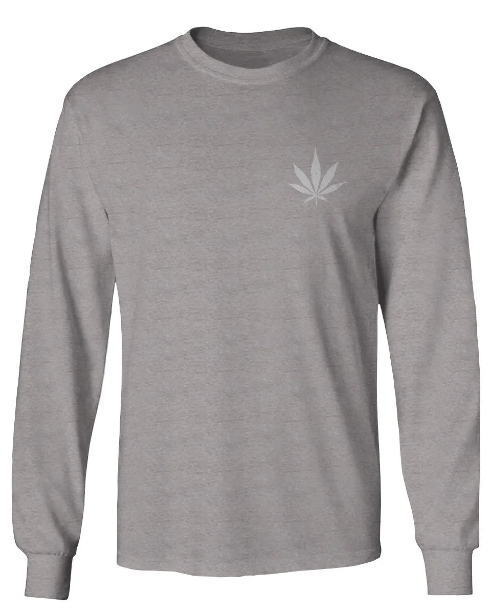 Vintage Weed Leaf Marihuana High Stoned Day Retro Cool mens Long sleeve t shirt