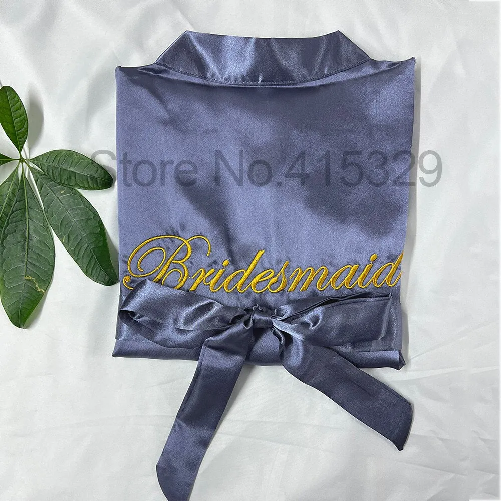Wedding Bride Bridesmaid Robe Sexy Women's Bathrobe