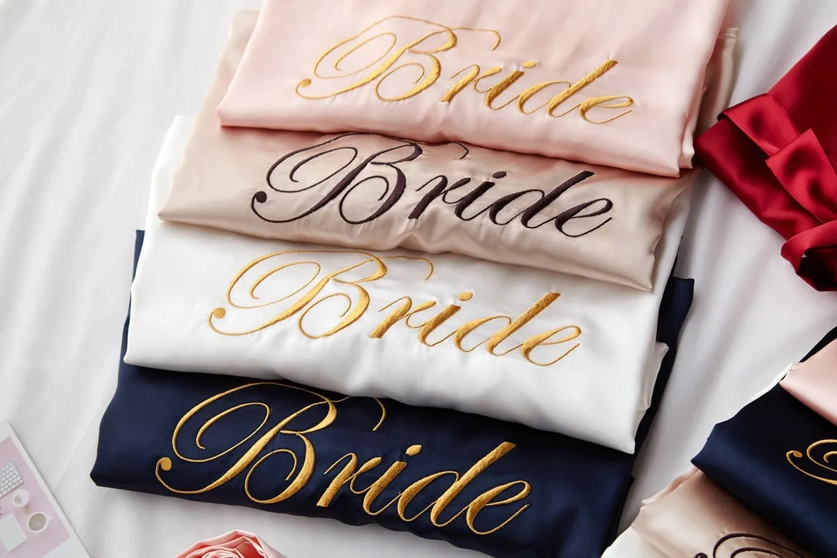 Wedding Bride Bridesmaid Robe Sexy Women's Bathrobe