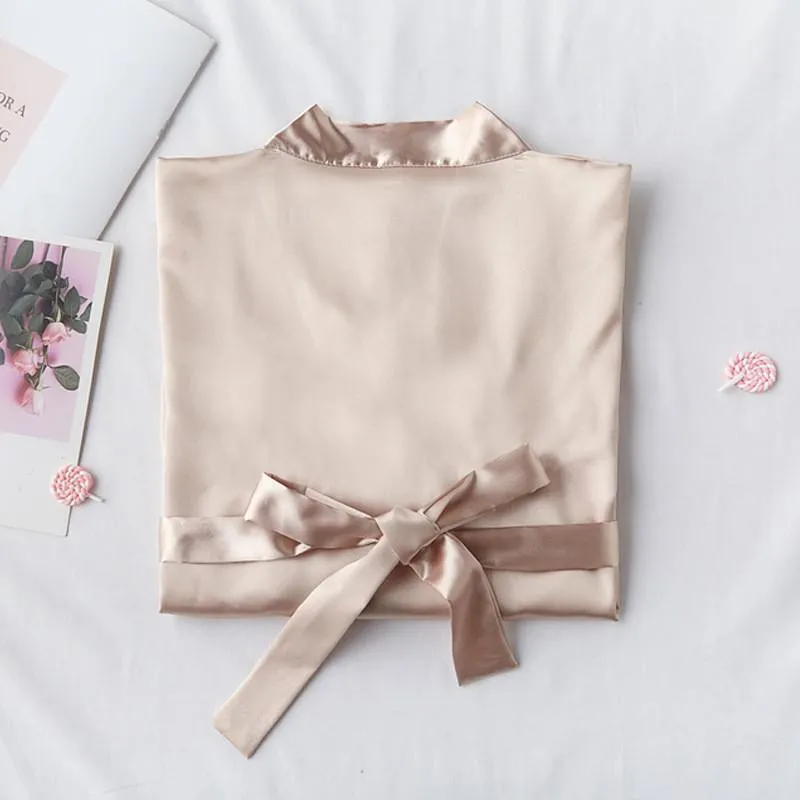 Wedding Bride Bridesmaid Robe Sexy Women's Bathrobe