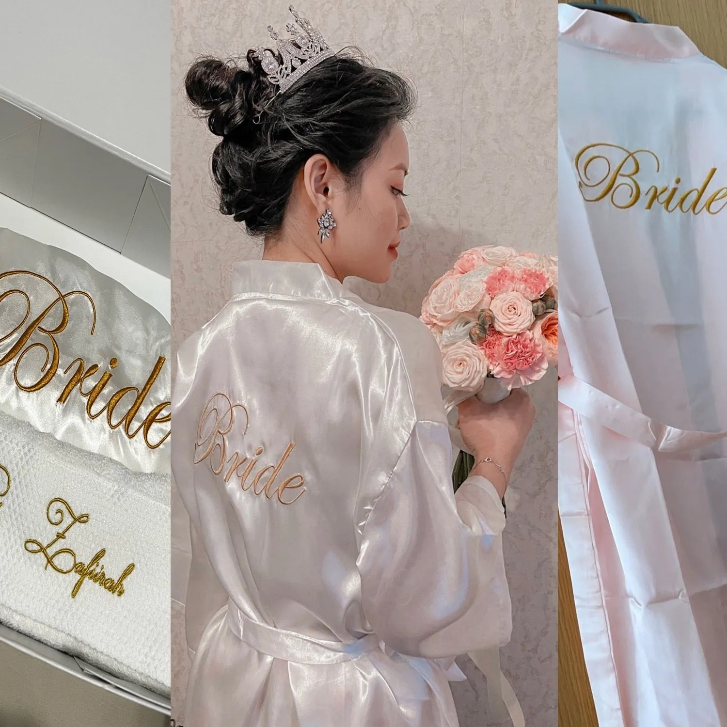 Wedding Bride Bridesmaid Robe Sexy Women's Bathrobe