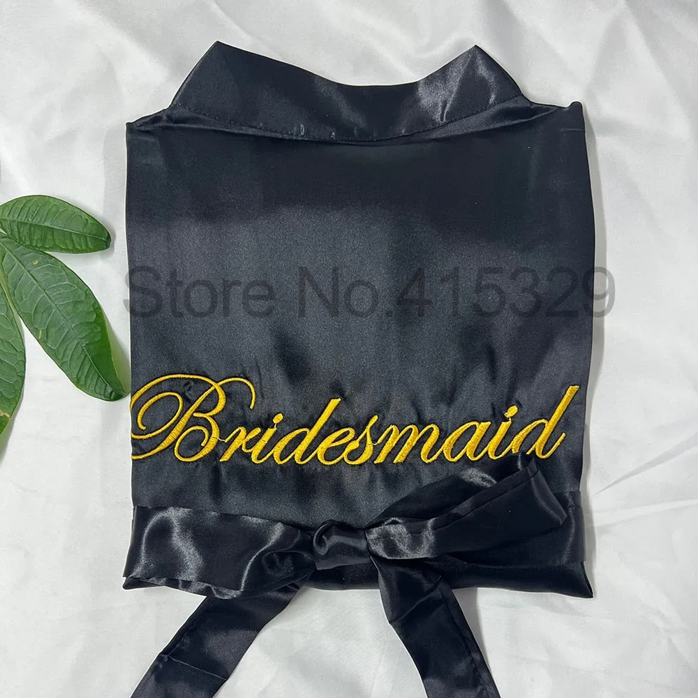Wedding Bride Bridesmaid Robe Sexy Women's Bathrobe